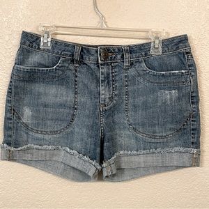 a.n.a. Slightly Distressed Boyfriend Denim Shorts